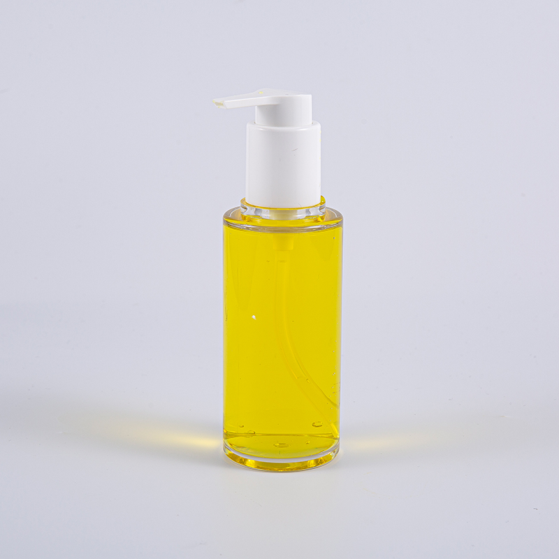 Beyaz Plastik Pompalı Şeffaf PETG 100ml Yuvarlak Şekil Losyon Şişesi Beyaz Plastik Pompalı Şeffaf PETG 100ml Yuvarlak Şekil Losyon Şişesi