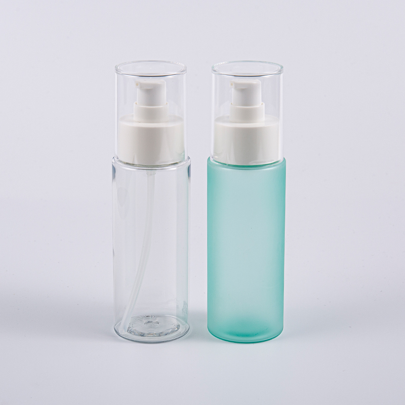 Yuvarlak 100ml Frost PET Yüz Toner Şişeleri