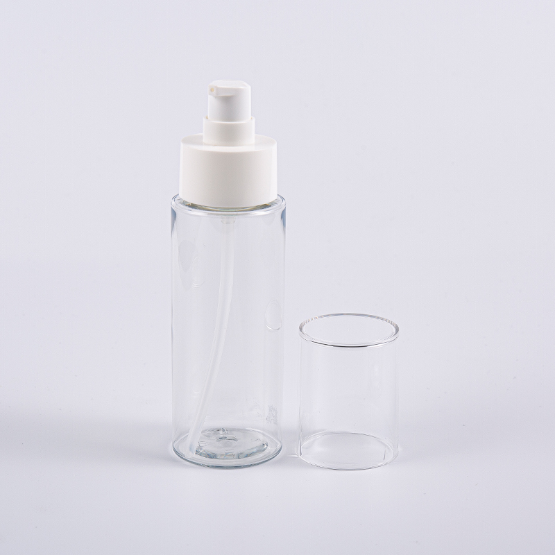 Yuvarlak 100ml Frost PET Yüz Toner Şişeleri