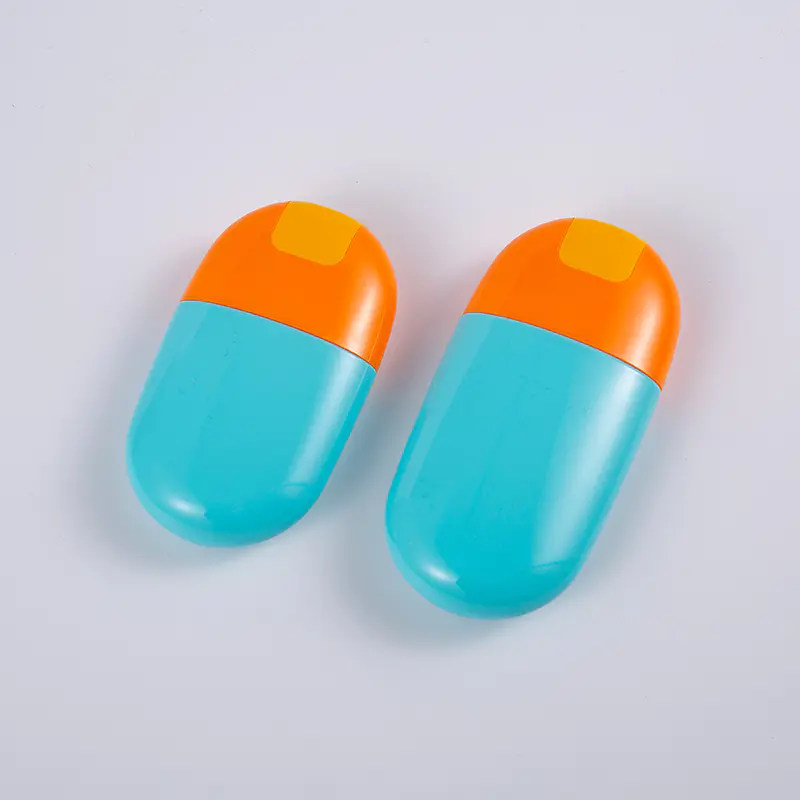 Düz Mavi renk 30ml 50ml EVOH vidalı kapaklı çok katmanlı güneş koruyucu şişe Düz Mavi renk 30ml 50ml EVOH vidalı kapaklı çok katmanlı güneş koruyucu şişe