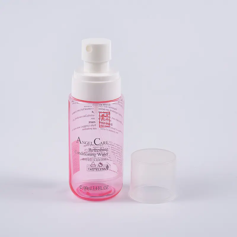 100ml Şeffaf Pembe Renkli Yüz Toner Şişeleri
