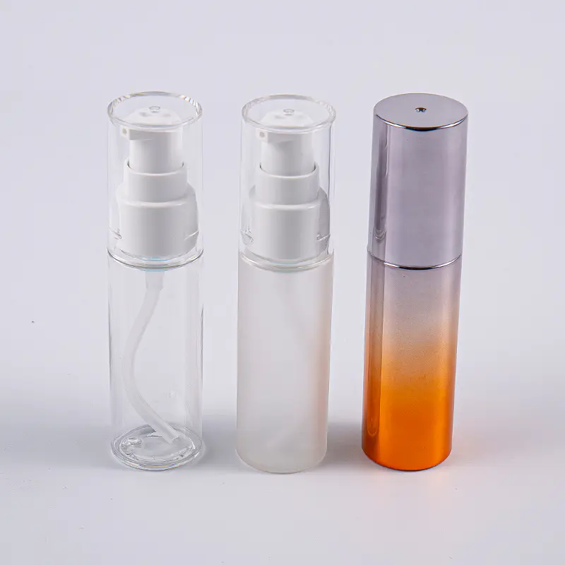 Pompa Seyahat Kullanımı ile Çeşitli Renkler Yuvarlak Şekil 30ml PETG Losyon Şişesi