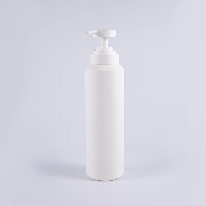 Beyaz Ve Siyah Yumuşak Dokunuş Yuvarlak Büyük Boy 1000ml PE Temizleme Pompası Şişesi