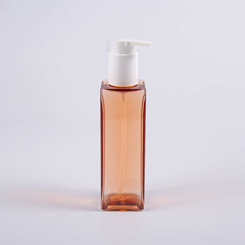 Kişisel Bakım 150ml Kare Shape PETG Losyon Pompa Şişesi