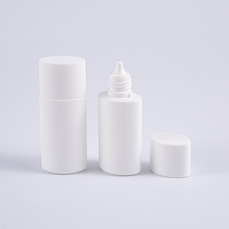 Oval Şekilli Beyaz 15ml PE Güneş Koruyucu Şişe 