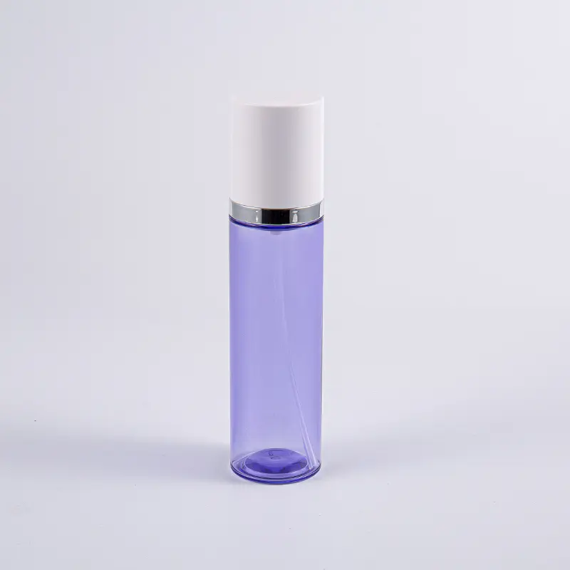 Alüminyum Pompalı Mor Renkli 35ml Yuvarlak Serum Losyon Şişesi