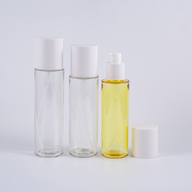 Kişisel Bakım 130ml 170ml 200ml Yuvarlak Şekil Petg Losyon Pompa Şişesi