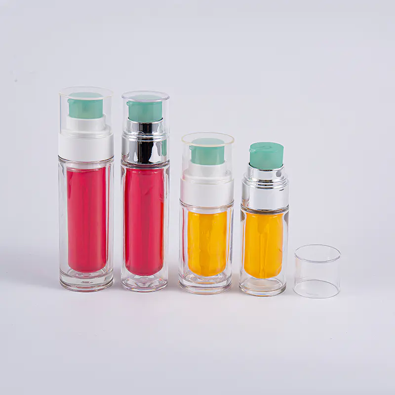Çok Katmanlı Kompozit İç Çantalı Şeffaf PETG Şişe 30ml 50ml Pompalı Vakumlu Şişe