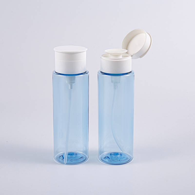 200ml Şeffaf Mavi Makyaj Temizleme Şişesi