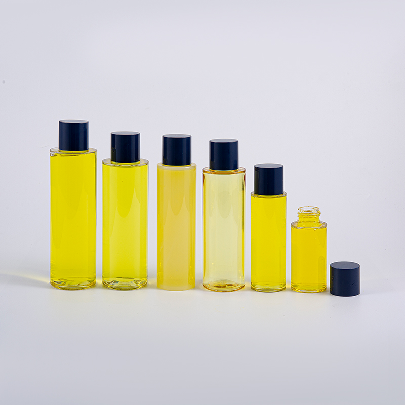 50ml 100ml 120ml 130ml 170ml 200ml PETG Yuvarlak Losyon Şişesi, Yuvarlak Vidalı Kapaklı ve Küçük Ekler
