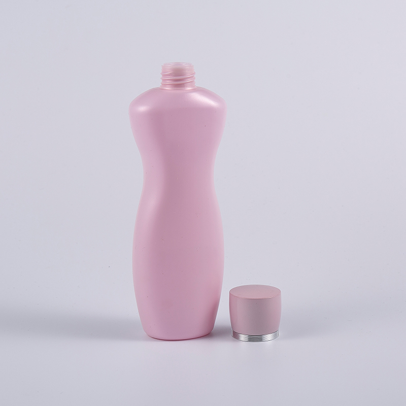 Pembe Mor Renkli Ergonomik Şekil 200ml PE Vücut Losyonu Banyo Yıkama Şişesi